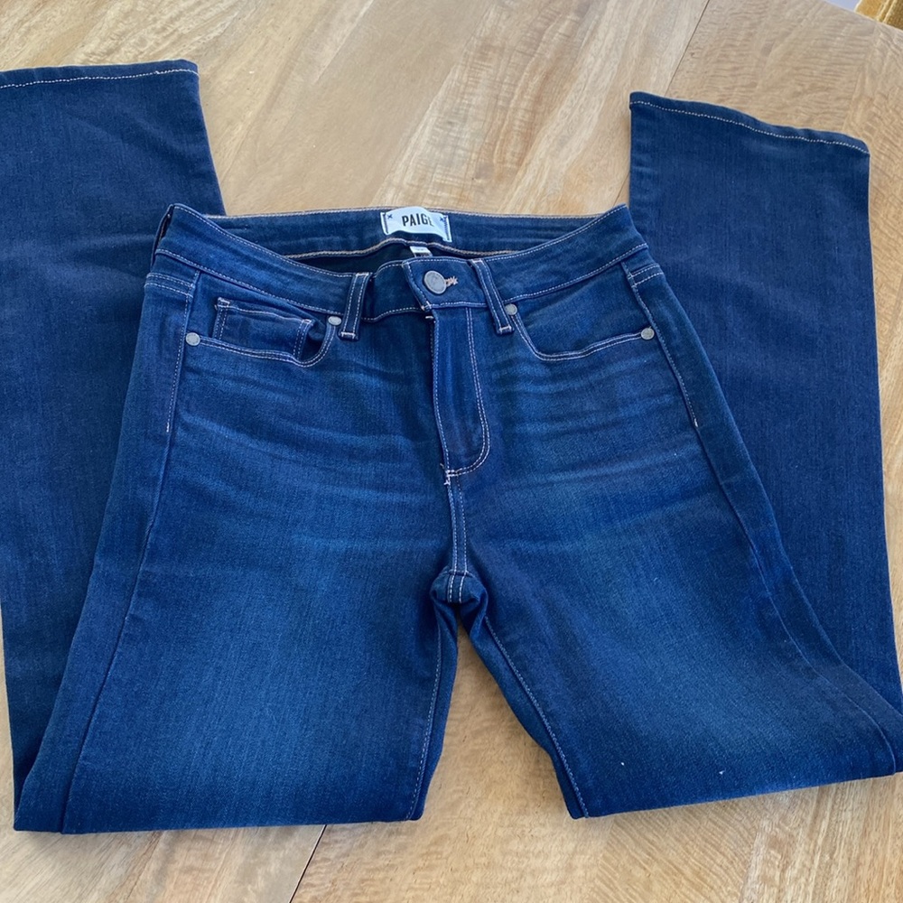 Paige Manhattan  Dark wash Bootcut Jeans Sz 27 ECU - Picture 5 of 10